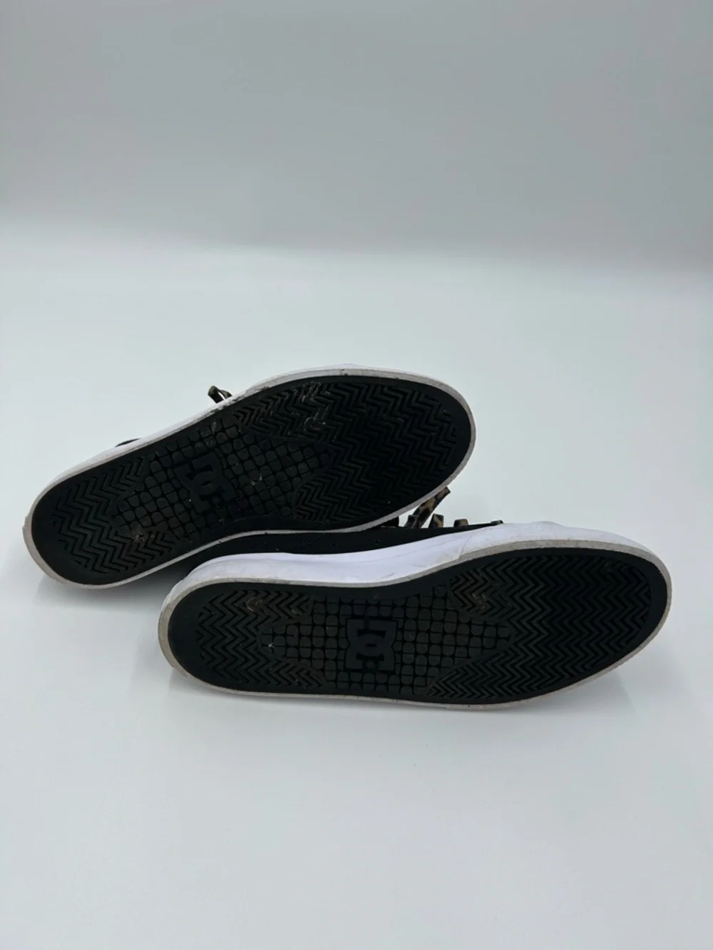 Leopard Laced DC Black High-Top Sneakers 9